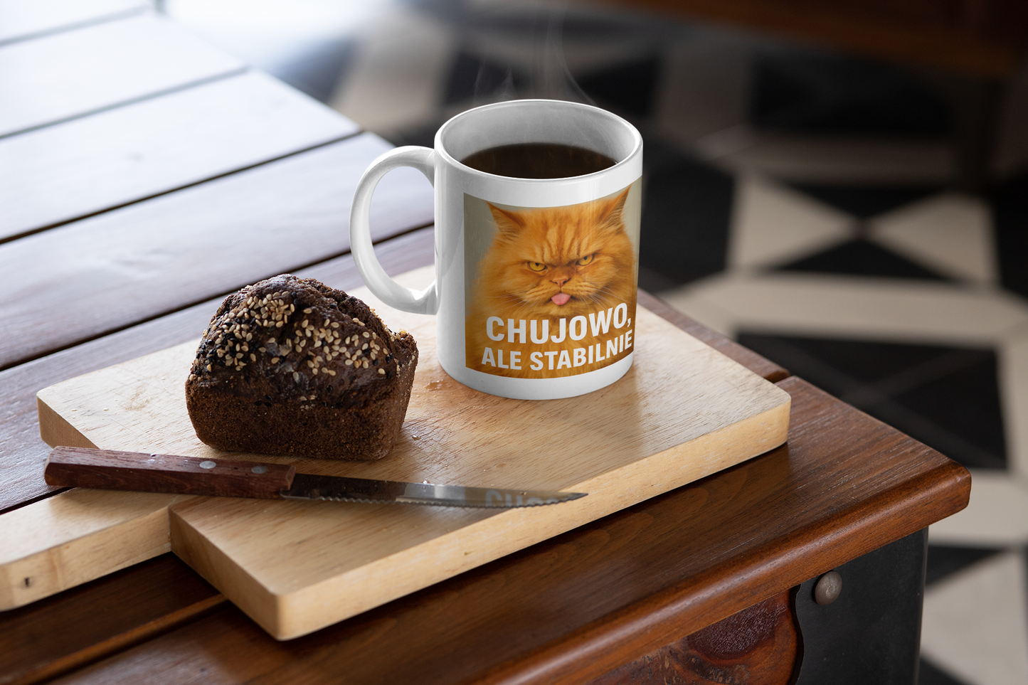 "Chujowo ale stabilnie" Kubek ceramiczny 325 ml