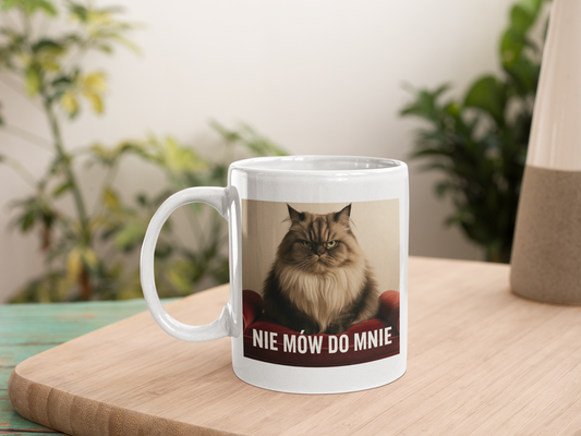 "Nie mów do mnie" Kubek ceramiczny 325 ml